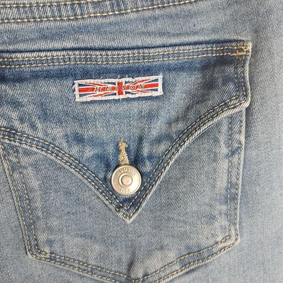 NWOT HUDSON Women's Mid-Rise Slim Straight Leg Jeans | ICY BLUE, 6/28 Inseam 27" - Picture 8 of 9